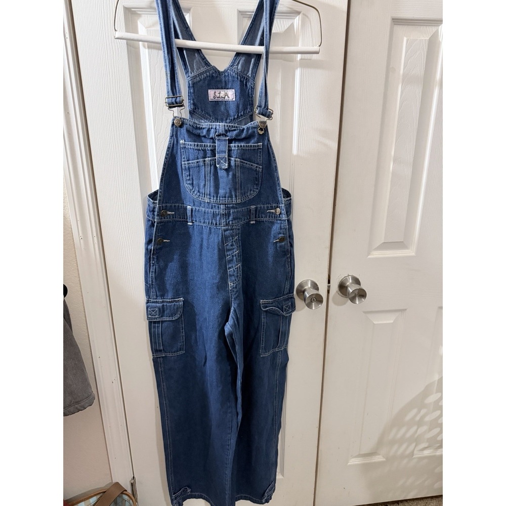 Vintage Baggy Cargo Carpenter Women's y2k Medium SLA Denim Jean Overalls